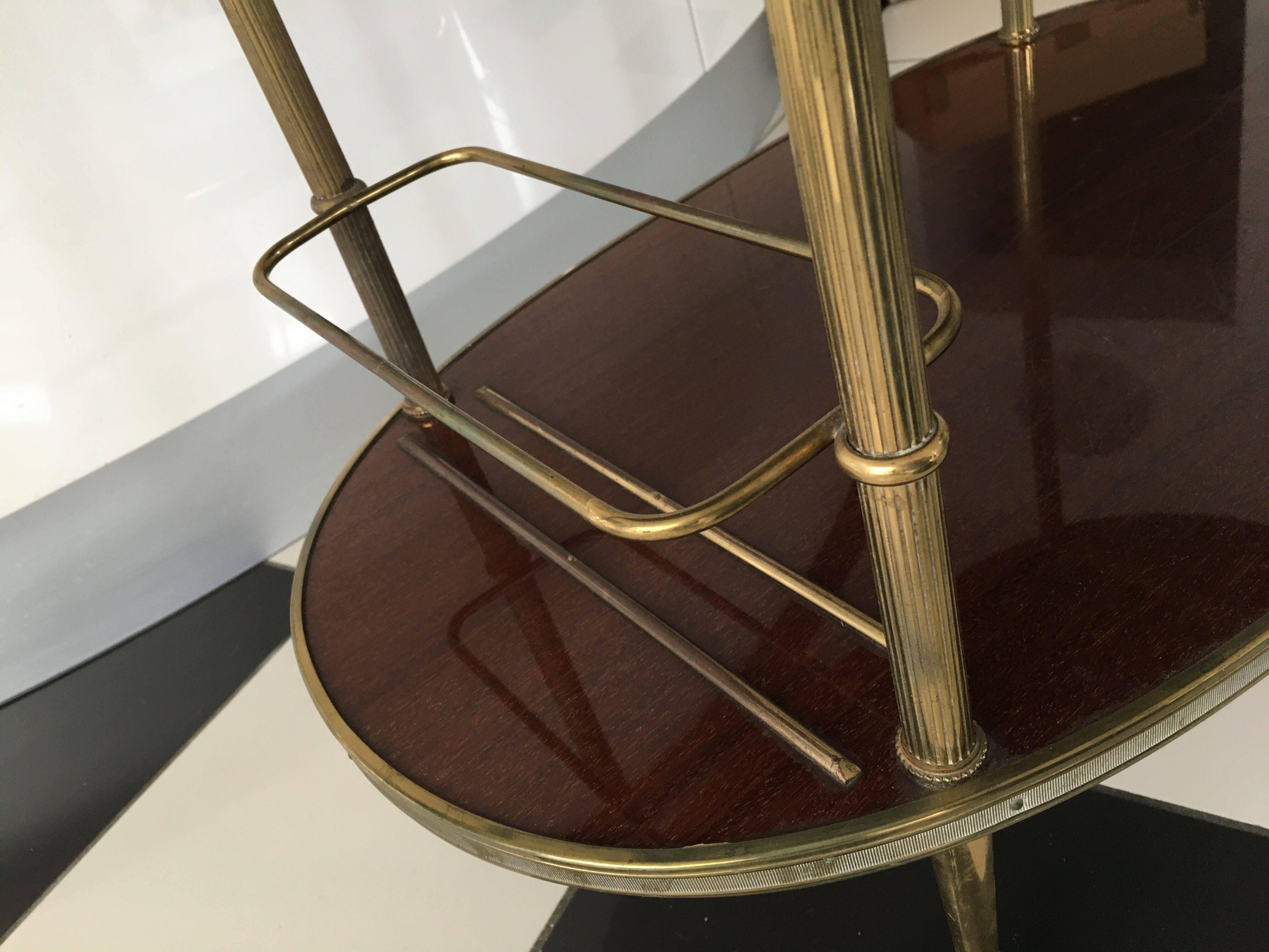 Brass serving table