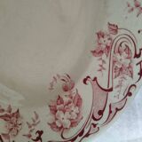 Plat ovale terre de fer rose S.F.G.B.N.G.R modèle Neuilly