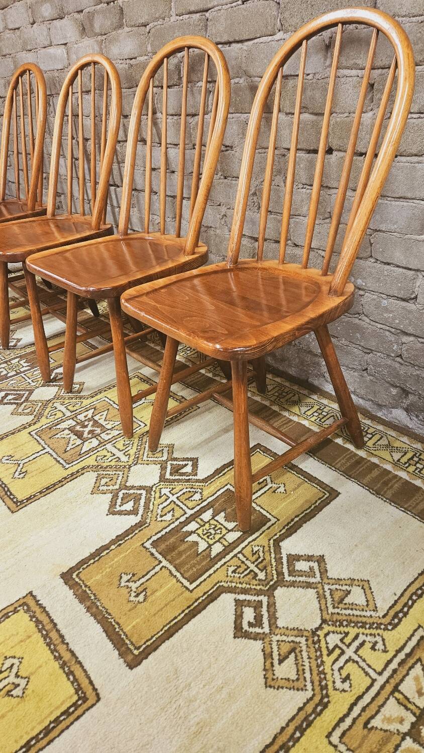 Set of 4 vintage Danish chairs 1970