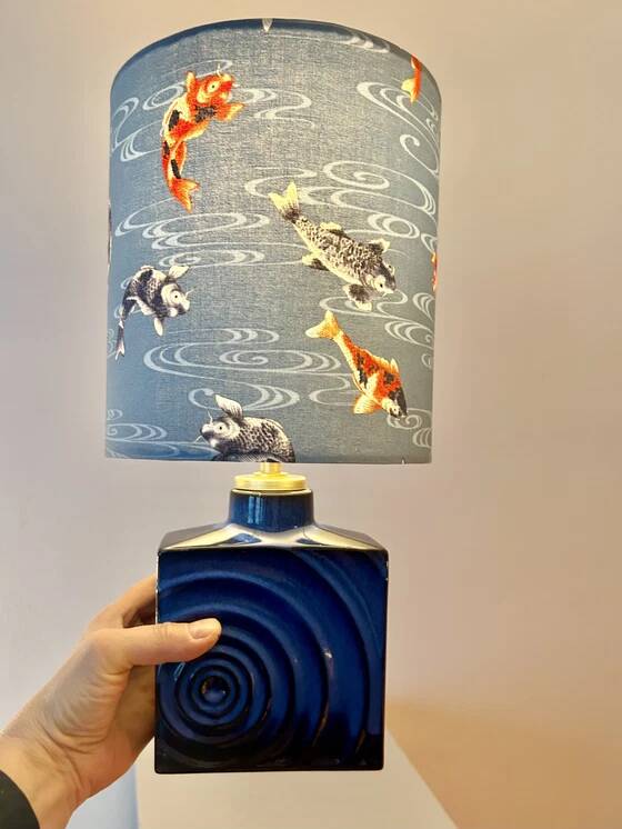 Table lamp without wire in vase by Cari Zalloni for Steuler