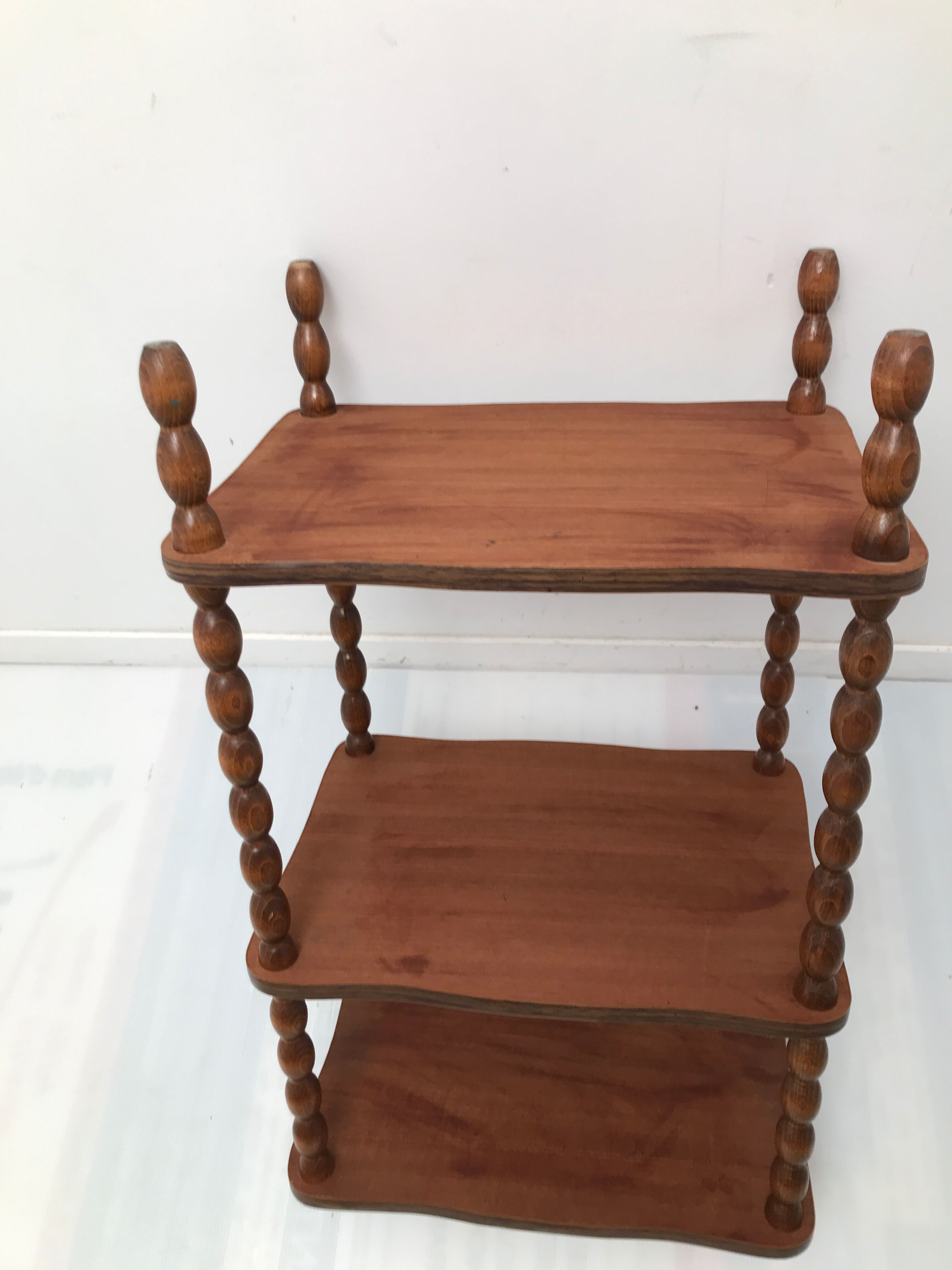 Sellette shelf wood turned Louis XIII style