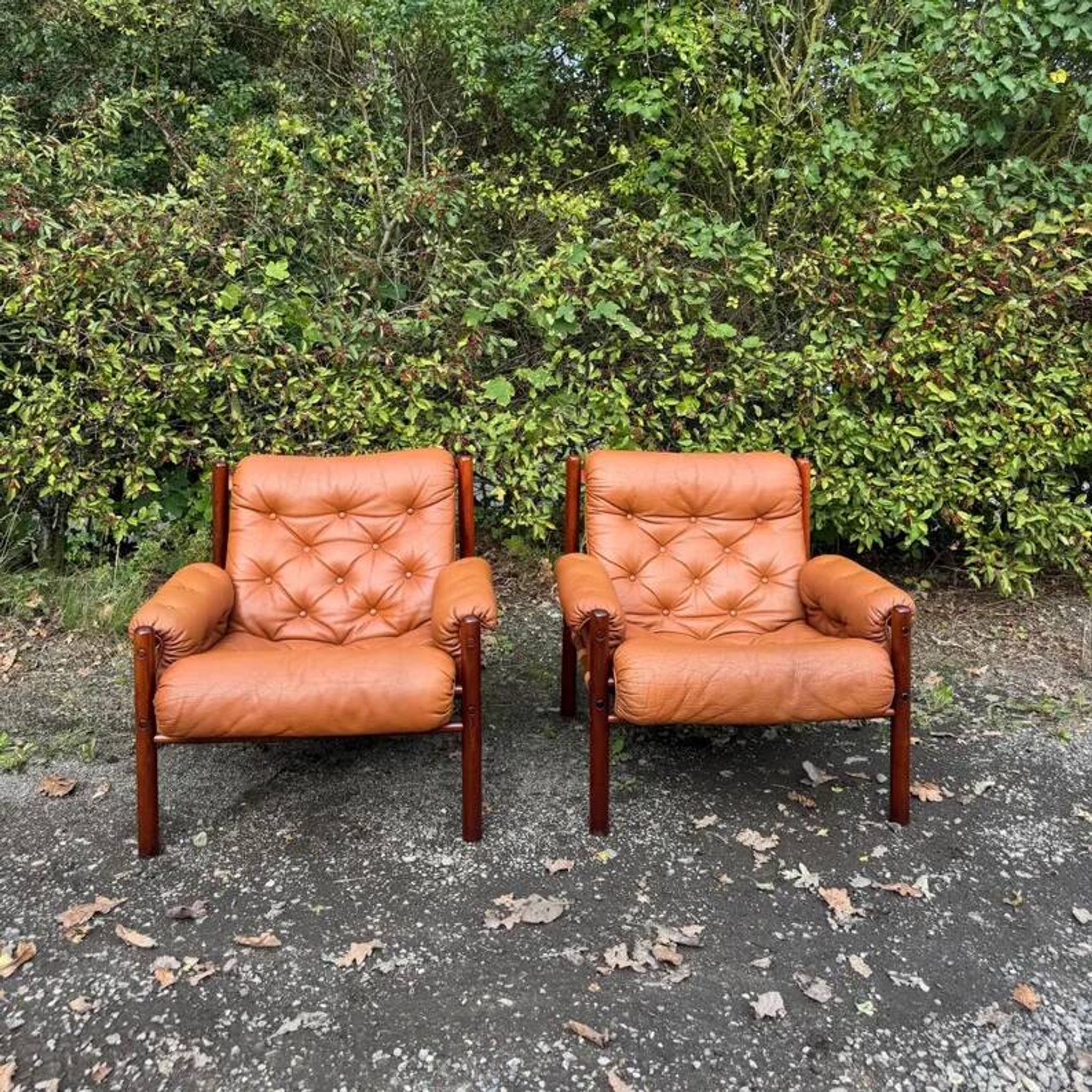Pair of lounge chairs "Dickie" by Arne Norell – Sweden, 1970s