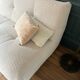 Pouf bouclette blanche SIA