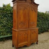 Buffet two bodies in solid oak cauchois