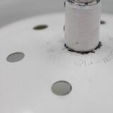 1950s Czechoslovak brass pendant with opaline glass diffuser