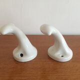 Pair of 50 ' s porcelain hooks