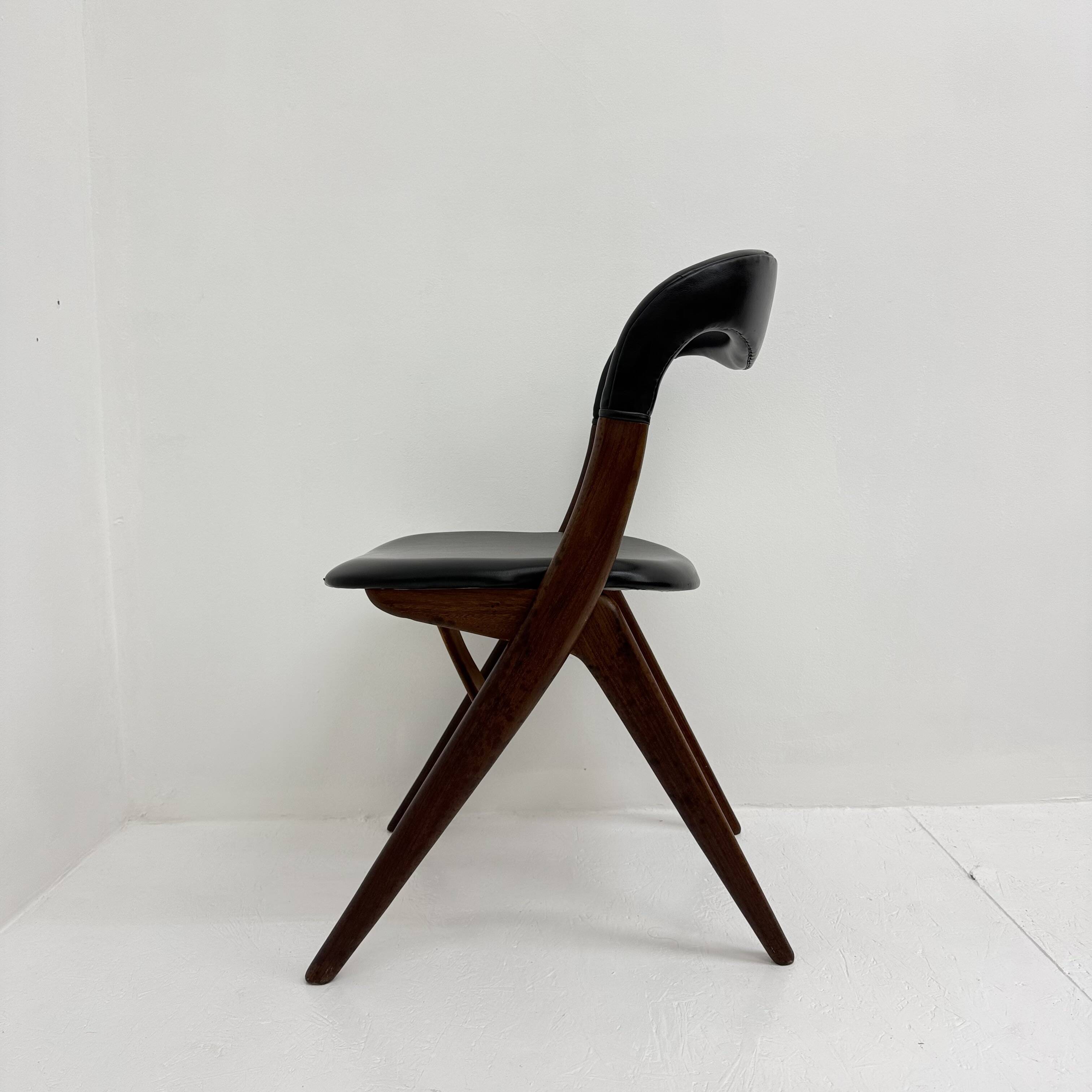Vintage dining chair by Louis van Teeffelen , 1960's