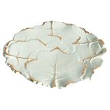 Art Deco Pistachio and Gold Leaf Plates Viloca Paris Caffarelli