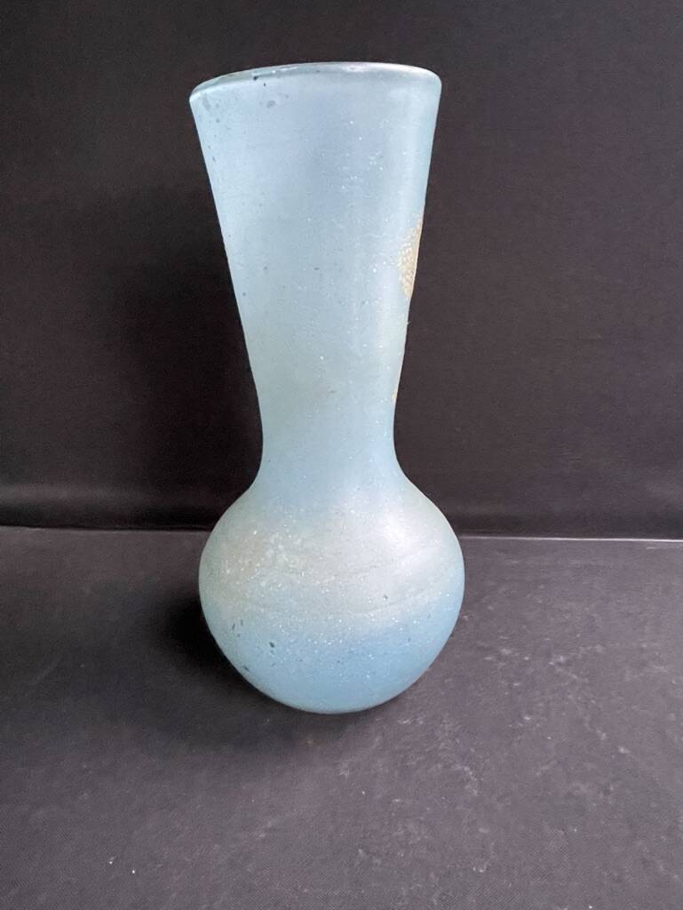 Enamelled blue vase - Enameled Art Nouveau