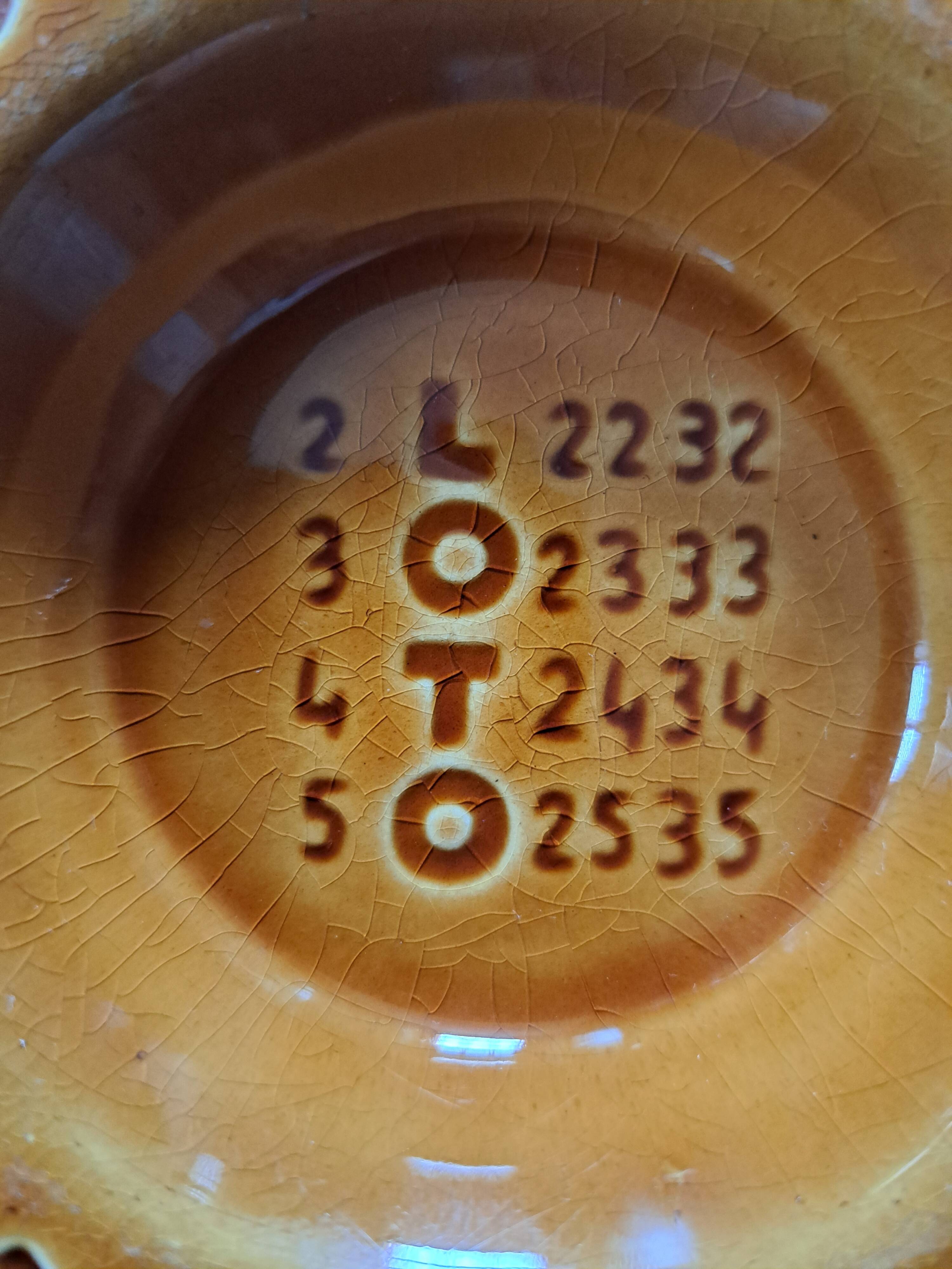 Vintage lotto advertising ashtray