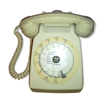 Téléphone vintage années 80's crème