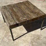 Table basse bois et métal