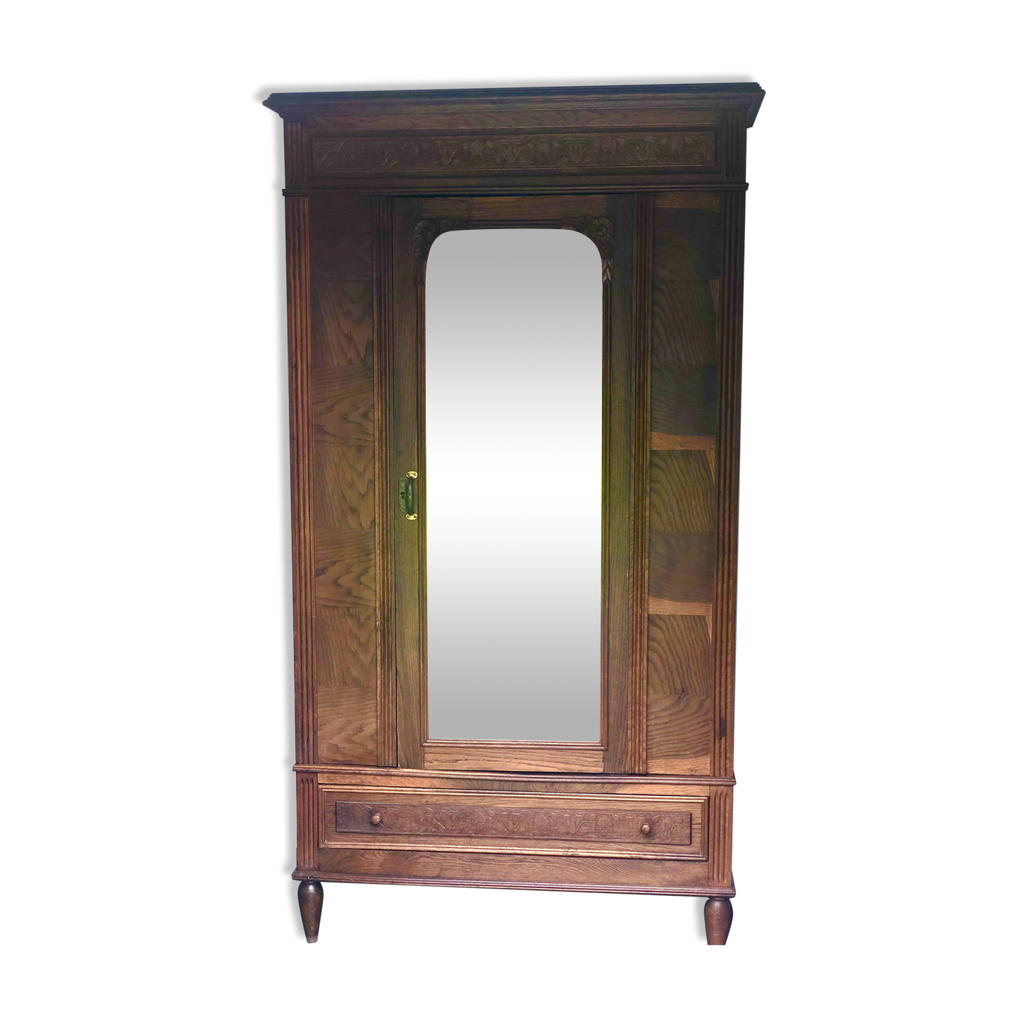 Antique wardrobe with mirror