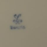 Hollow dish porcelain Bavaria decoration flowers pink cobalt blue