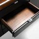 Walnut, metal and leather buffet by Hans von Klier “Il Ponte” for Skipper, 1970s.
