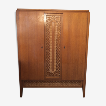 Armoire rotin vintage