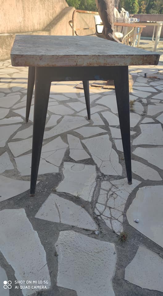 Tolix rectangular steel table