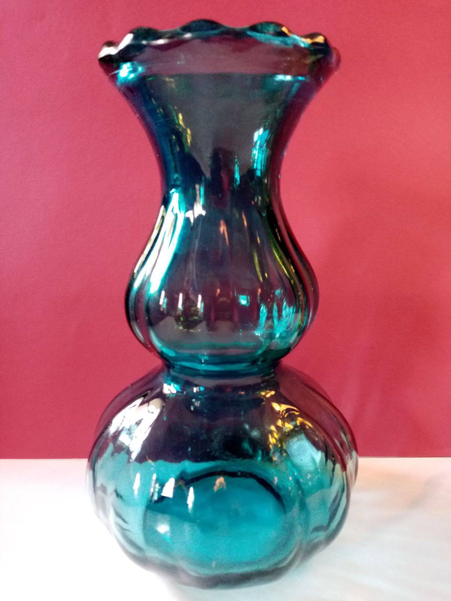 Pair of antique art deco glass vases