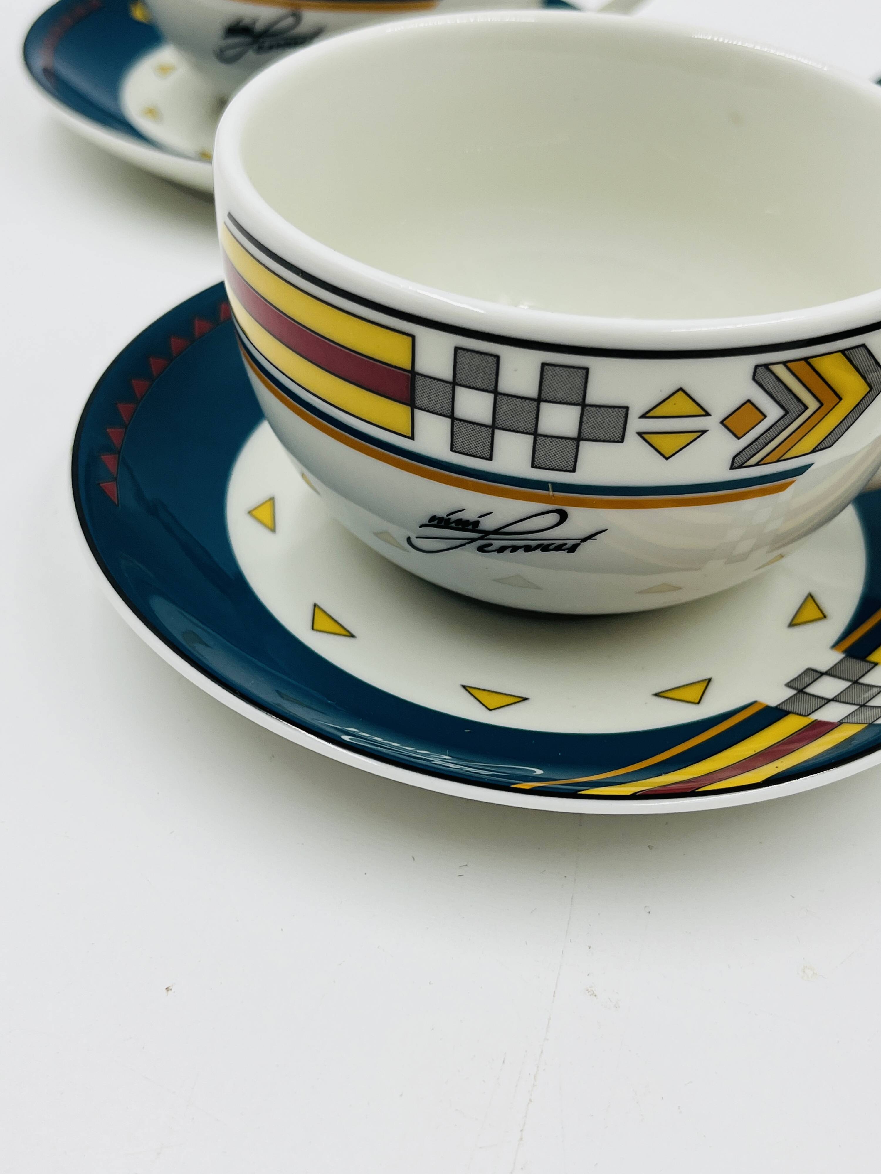 Set of 4 designer mugs Royal Mosa Ravenna