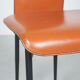 Fasem dinner chairs S44 in cognac red leather, 1990's
