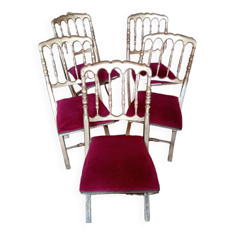 Lot de 5 chaises de théâtre