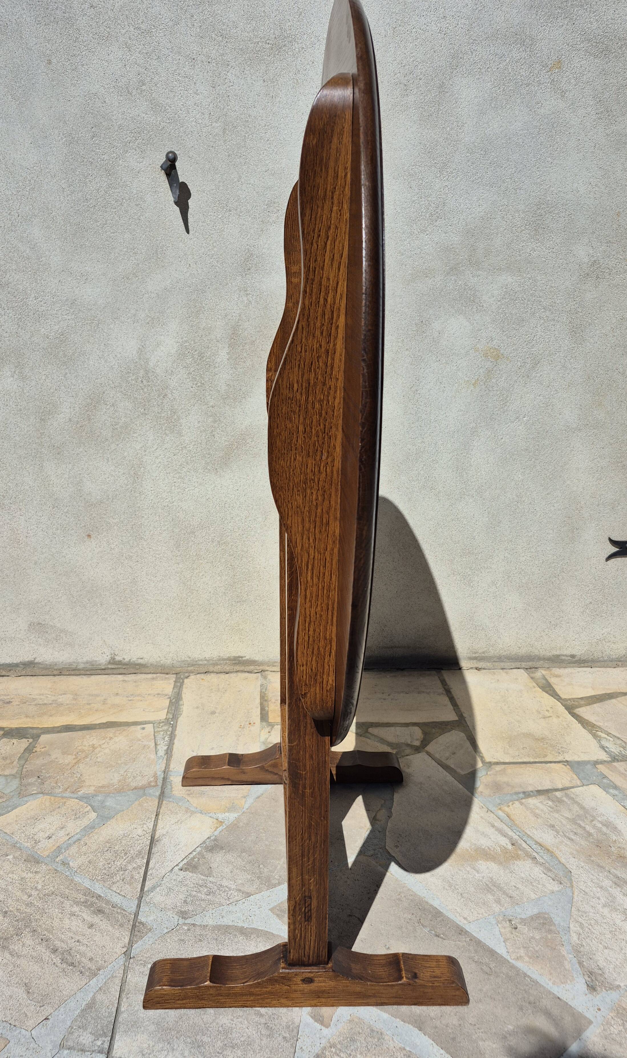 Petite table vigneronne ronde rabatable