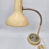 60's beige industrial gooseneck lamp