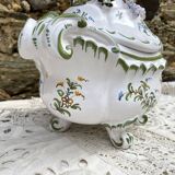 Hand-decorated earthenware soup tureen, Lallier Pottery