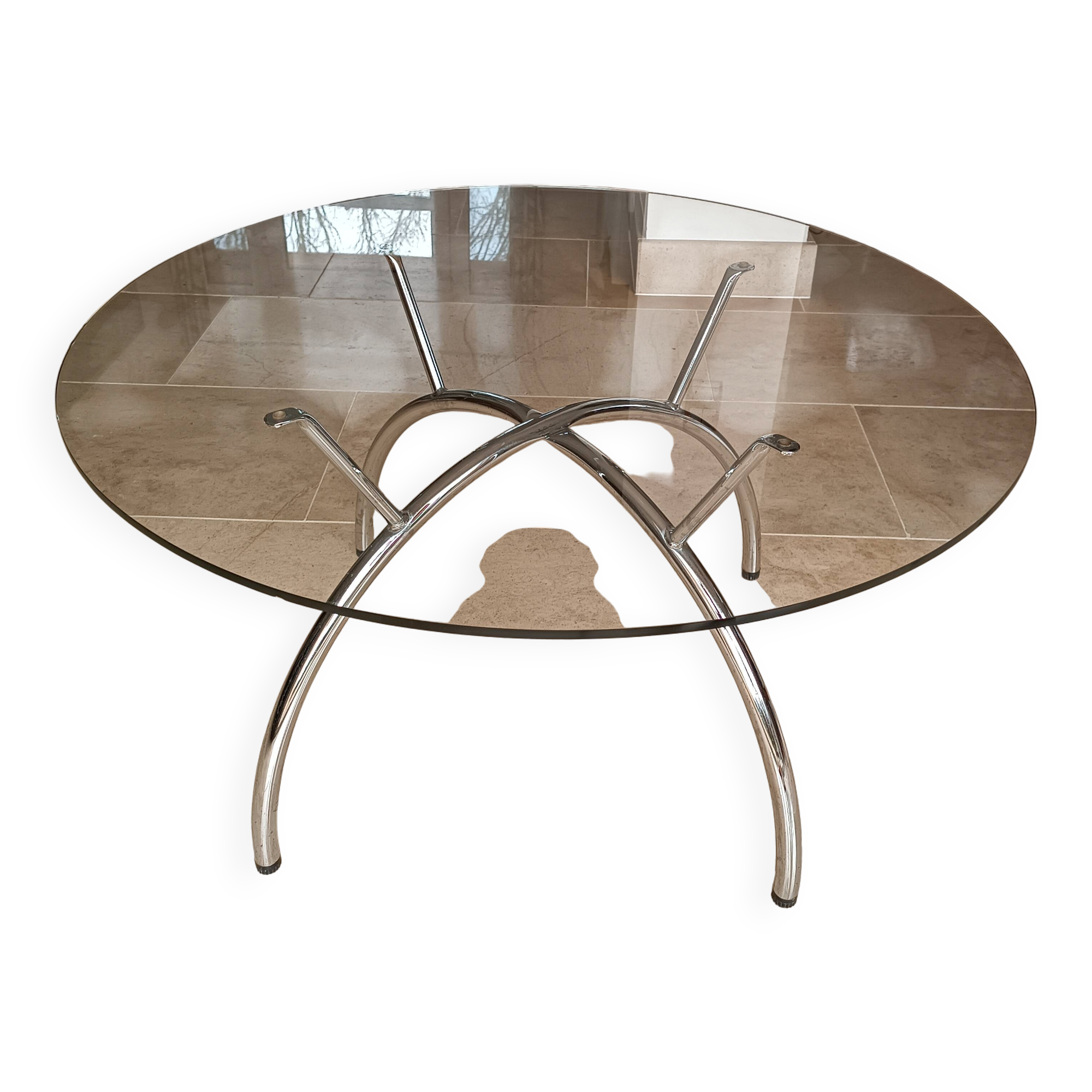 IKEA glass coffee table, 1980s