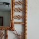 Miroir en bambou vintage