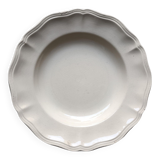Set of 11 hollow plates of Sarreguemines, ivory color