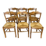 6 rustic chairs