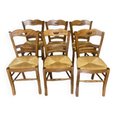 6 rustic chairs