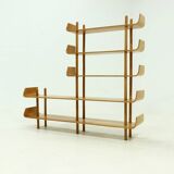 Large Birch Bookcase Shelving Unit by Willem Lutjens for Gouda Den Boer, 1953