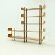 Large Birch Bookcase Shelving Unit by Willem Lutjens for Gouda Den Boer, 1953