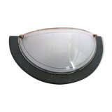 Wall lamp in green and bronze glass and metal made in Italy