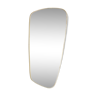 Miroir rétroviseur forme libre années 50, 60 contour doré 68x34cm