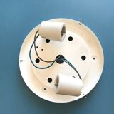 Round ceiling light in molded glass