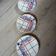 3 old Badonviller dinner plates