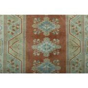 1970s Vintage Turkish Oushak Handmade Wool Cotton Orange Area Rug  198x287