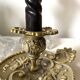 Brass thumb candle holder, scarab