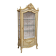 Louis XV / Rococo style display cabinet, painted wood in cream and gold tones.