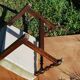 Louis XIII walnut chair feet in balustre brace in H