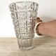 70s glass vase, 30 cm