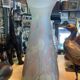24cm vase, frosted pastel glass paste, 1950s.