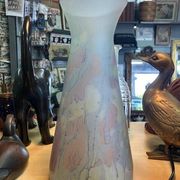 Vase 24cm ilanit pâte de verre dépoli pastel année 50
