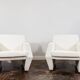 Chaises armoires géométriques vintage par Lfm, Pologne, années 1970, ensemble de 2