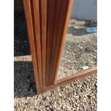 Wooden fireplace mirror