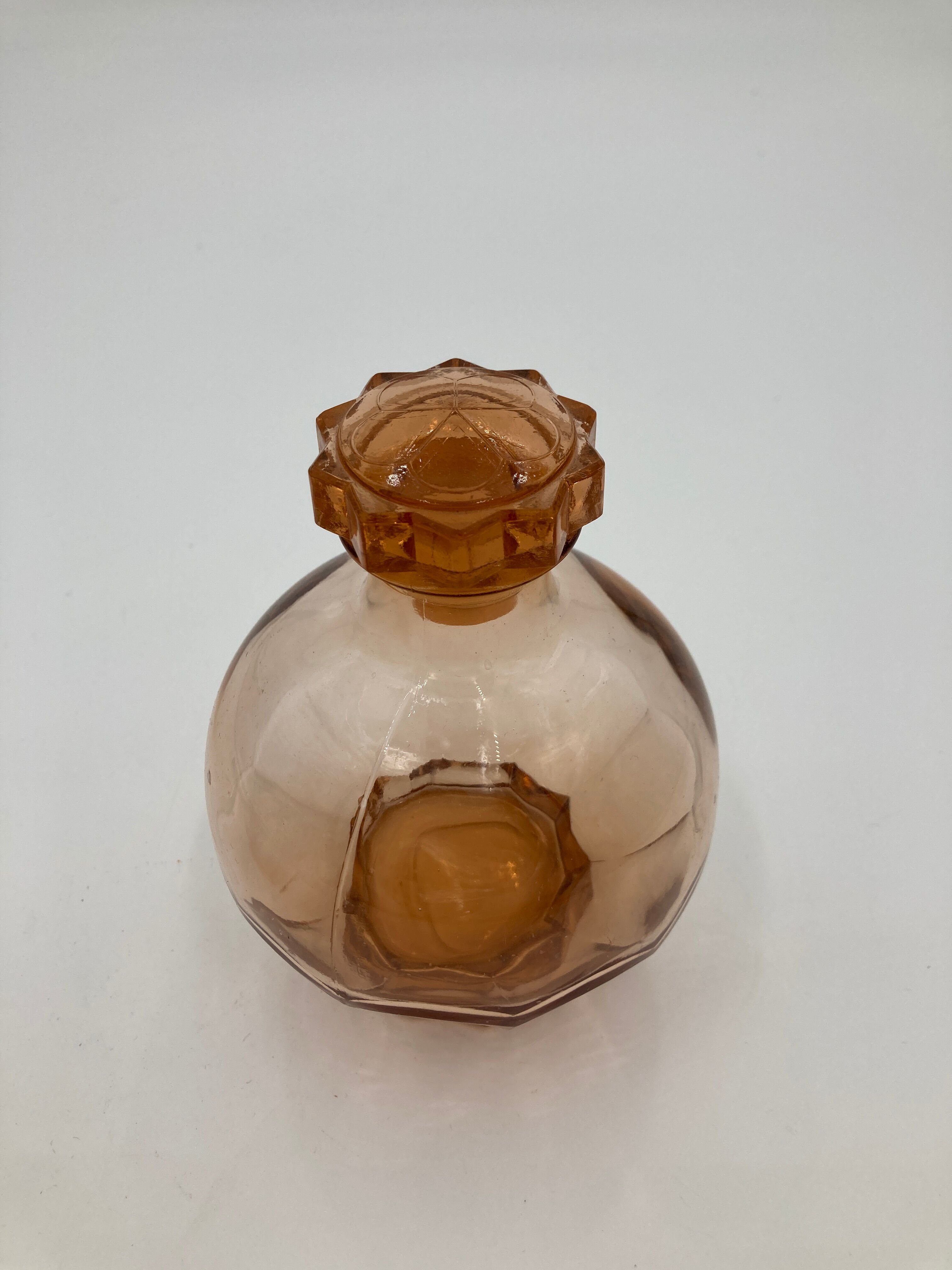 Pink glass shot decanter