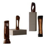 Large wooden sculpture "Woman" by Ole Wettergren, Danish modern, 1970s.